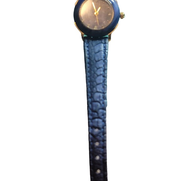 Ladies All Blue 22mm Edison Quartz Watch Runs Well New Battery main image 6